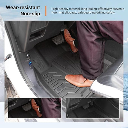 powoq Fuel Floor Mat Compatible with 2017-2022 Honda CRV Trunk Mat Floor Liner TPE Cargo Mat Replacement for 2017-2022 Honda CRV Accessories (Fit 17-22 Fuel Model, Trunk+Backrest+Floor Mat)