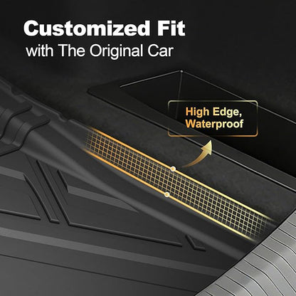 Cargo Liner Compatible with Cadillac CT5 CT5-V 2020-2025 2026 Weather-Resistant Trunk Mats for Cars with Raised Lip Non-Slip Car Rear Trunk Mat Tray Pad Boot