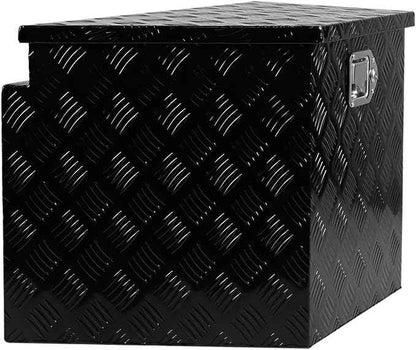 Trailer Tongue Tool Box, 5 Bar Tread Powder Coated Aluminum, Trailer Tongue ToolBox Storage Organizer With Lock And Keys For Pick Up Truck Bed 28 One size