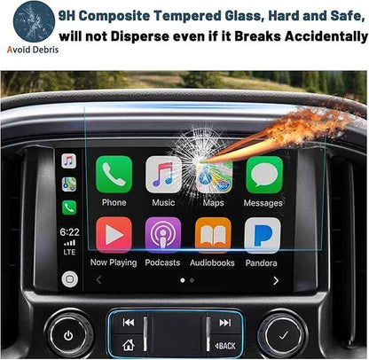Ruiya Screen Protector for (2018~2022) Chevy Colorado/(2015~2022) GMC Canyon/(2015~2020) GMC Yukon & Chevy Suburban/Tahoe 8" Display Touch Screen,9 HD Anti-glare Tempered Glass