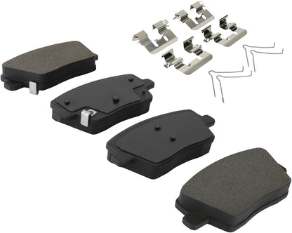 Premium Semi-Metallic Rear Brake Pads (1001-2212M) Compatible with Hyundai Elantra 2022-2023, Hyundai Elantra N 2022-2022, Hyundai Kona N 2022-2023, Hyundai Veloster N 2019-2022