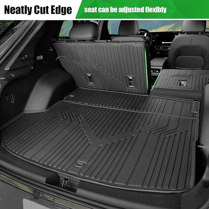 Floor Mats for 2026 2025 2024 Chevy Equinox EV (Non Fuel) Trunk Mat with Backrest Mat and Storage Mats, Door Sill Protectors, All Weather Cargo Liner Back Seat Cover for Equinox EV Accessories