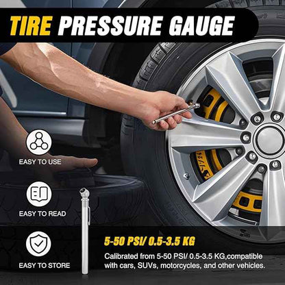 Nilight Car Emergency Kit with Jumper Cable Air Compressor Tire Repair Essential Tools First Aid Alligator Connector Electrical Kit for Travel Camping Outdoor Cars Truck SUV RV
