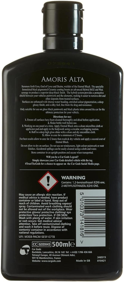 Car Gods Eros Eternal Black Ceramic SiO² Wax, 17 Fl Oz