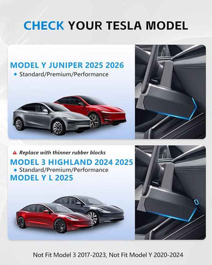 (Upgraded for Tesla Model Y Juniper Under Screen Storage Organizer 2025-2026 [Cyber-Inspired], Model 3 Highland 2024-2025 Center Console Organizer Tray for Tesla Model Y Juniper Accessories