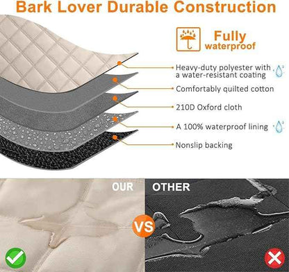 Dog Car Seat Cover for Back Seat, Dog Hammock for Car, Waterproof Backseat Cover for Dogs in Car SUV & Truck, with Mesh Window and Multiple Pockets