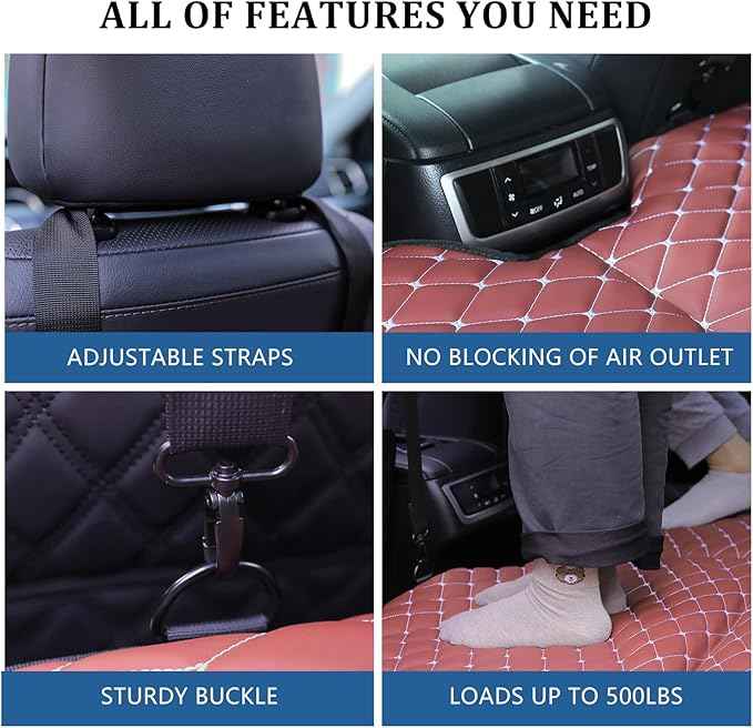 Non-Inflatable Truck Back Seat Bed Mattress, Portable Car Beds for Large Trucks, Double-Sided Folding Travel Bed F150/RAM Trucks/Toyota/Nissan