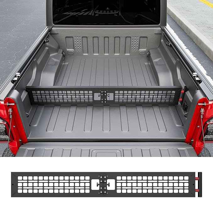 Truck Bed Divider Compatible with 2020-2026 Jeep Gladiator Cargo Manager Molle Panel Truck Bed Organizer Replacement for 2020-2026 Jeep Gladiator Accessories