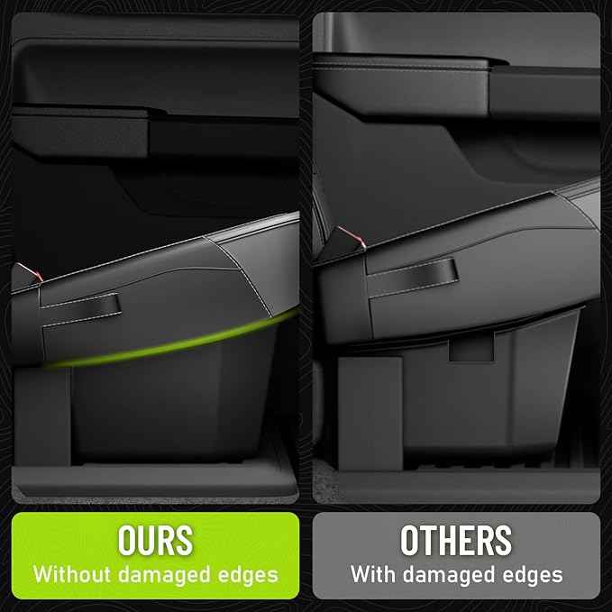 POPSTORE Underseat Storage Box Upgraded Rear Under Seat Organizer Cargo Box Compatible with 2015-2026 Ford F150 SuperCrew & Crew Cab, 2017-2026 Ford F250 F350 F450 F550 Super Duty
