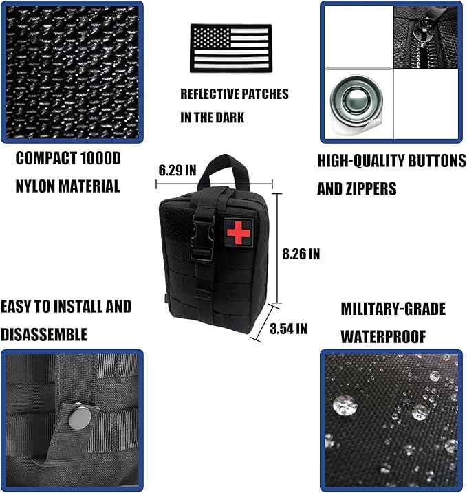 7 PACK Tactical Seat back organizer Truck organizer With 6 Detachable Pouches Universal For Car Truck Ford Jeep Military-Grade Heavier Panels With Multi-functional Packs (Premium black)