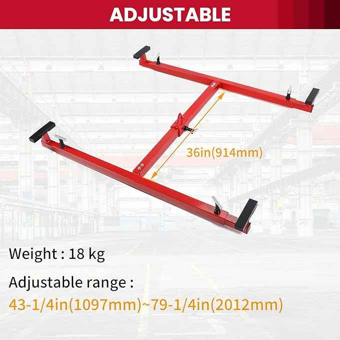 HECASA Truck Bed Lifter Box Lift for Lift Truck Beds Universal Adjustable Red Steel Powder Coated 800LB Capacity