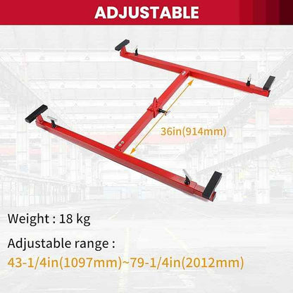 HECASA Truck Bed Lifter Box Lift for Lift Truck Beds Universal Adjustable Red Steel Powder Coated 800LB Capacity