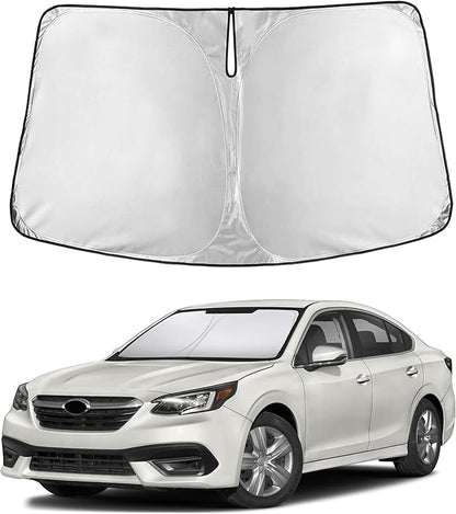 EcoNour Windshield Sun Shade Compatible for Subaru Legacy 2020-2025 Front Window Sunshade Foldable Sun Visor UV & Heat Blocking Protection