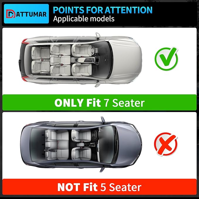 Cargo Mat Compatible with 2010-2024 Toyota 4 Runner 7 Seat Cargo Liner Trunk Mat TPE Back Seat Cover Protector 2023 4Runner Accessories (Fit 7 Seat,Trunk Mat+3rd Row Backrest Mats)
