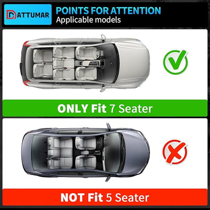 Cargo Mat Compatible with 2010-2024 Toyota 4 Runner 7 Seat Cargo Liner Trunk Mat TPE Back Seat Cover Protector 2023 4Runner Accessories (Fit 7 seat,Trunk Mat+2nd & 3rd Row Backrest Mats)