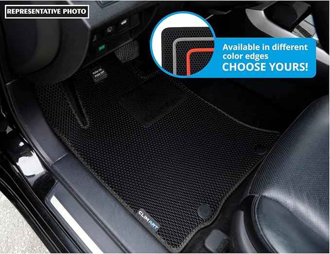 CLIM ART All-Weather Car Floor Mats Compatible with Nissan Altima 2019-2026, Custom-Fit Heavy-Duty Floor Liners for Cars & SUVs, Car Accessories for Men & Women, Black - FL011419019