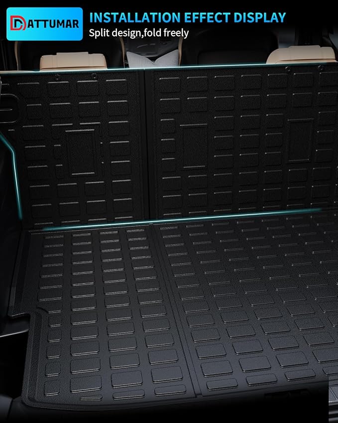 Cargo Liner Compatible with 2024 2025 2026 Chevrolet Trax Buick Envista Trunk Liner Cargo Mat TPE Back Seat Cover Protector 2024 Chevy Trax Accessories (Trunk Mat with Backrest Mat)