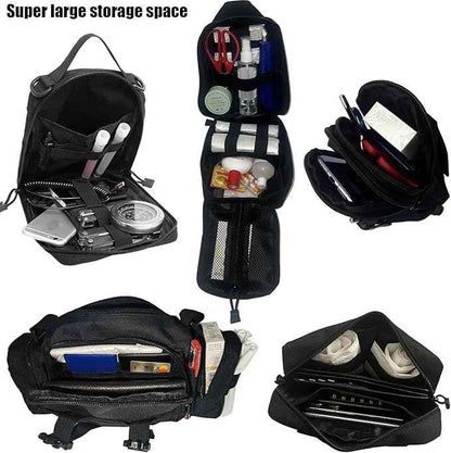 7 PACK Tactical Seat back organizer Truck organizer With 6 Detachable Pouches Universal For Car Truck Ford Jeep Military-Grade Heavier Panels With Multi-functional Packs (7 PACK -BLACK)