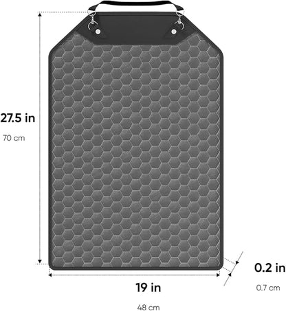 Owleys Kick Mat Back Seat Protector - Car Back Seat Cover for Kids Feet - Waterproof & Sturdy Protector for Upholstery from Dirt, Mud, Scratches and Stain (Gray)