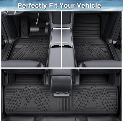 Mixsuper Liner Floor Mats for Volkswagen Taos 2022-2026 All Weather Floor Liners for VW Taos Accessories Durable 1st & 2nd Set Black