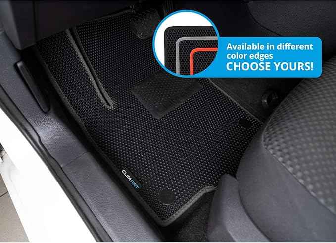 CLIM ART All-Weather Car Floor Mats Compatible with Volkswagen (VW) Jetta 2011-2018, Custom-Fit Heavy-Duty Floor Liners for Cars & SUVs, Car Accessories for Men & Women, Black - FL011411260