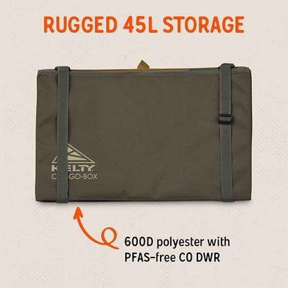 Kelty CARGO Box – Camping, Tailgating, Travel Organization Kit, Large Structured Tote + 3 Individual Pods Storage for Trucks, Vans, SUVs Cars – Color Coded Packing Cubes, Rugged + Water Resistant 45L