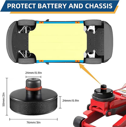Tesla Jack Pads Lifting Jack Pad for Tesla Model 3/Y/S/X Tesla Pucks Accessories with Tire Repair Tools Kit for Tesla Vehicles 2016 to 2026,4 Pucks with Storage Case