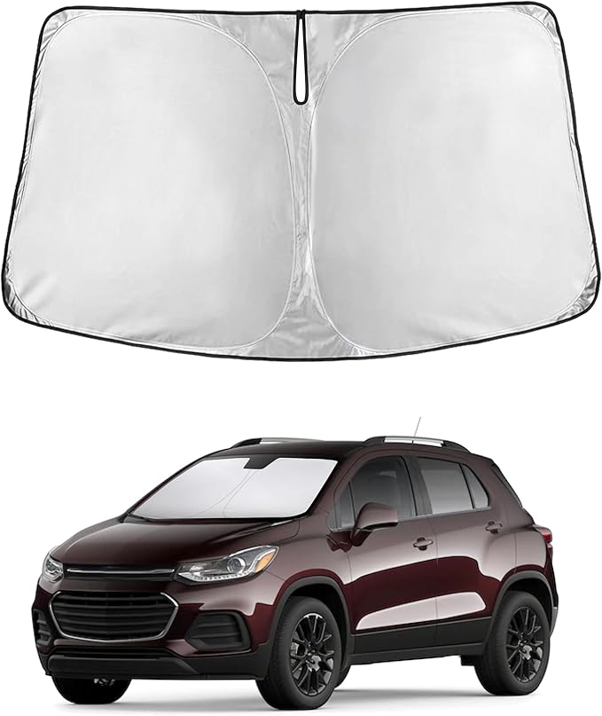 EcoNour Windshield Sun Shade Compatible for Chevrolet Trax 2013–2023 | SUV Front Window Sunshade | Foldable Sun Visor Protector | Blocks UV Rays & Reduces Interior Heat