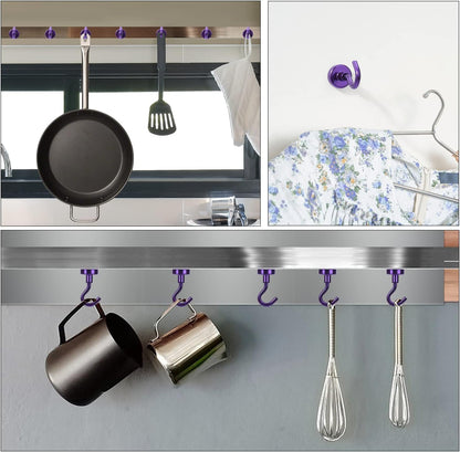 DIYMAG Magnetic Hooks, 30Lbs Strong Heavy Duty Cruise Magnet S-Hook for Classroom, Fridge, Hanging, Cabins, Grill, Kitchen, Garage, Workplace and Office Etc, (20 Pack-Purple)