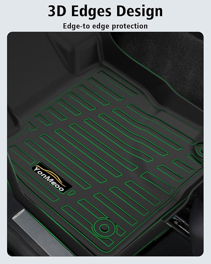Floor Mats Custom for Ford Maverick 2022-2025 2026 Gas (Not for Hybrid) All Weather TPE Rubber Protection Front & Rear Row Anti-Slip Automotive Floor Liners for Maverick 2025 Accessories, Black
