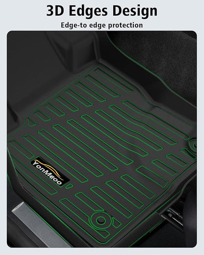 Floor Mats Custom for Ford Maverick 2022-2025 2026 Gas (Not for Hybrid) All Weather TPE Rubber Protection Front & Rear Row Anti-Slip Automotive Floor Liners for Maverick 2025 Accessories, Black