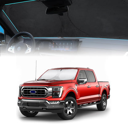 Windshield Sun Shades Sunshade fit for Ford F150 2021-2024 2025 2026 Front Window Shield Sun Visor Protector for Ford F150 F-150 Lariat King Ranch Platinum XL XLT Limited Raptor Truck Car Accessories