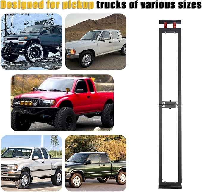Universal Truck Bed Divider Compatible with Chevy Silverado GMC Sierra Ford Pickup Truck Beds Adjustable Foldable Cargo Organizer Manager No Drilling