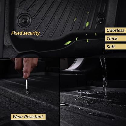 Floor Mats Fits 2024 2025 Dodge Ram ProMaster EV, TPE All Weather Protection Car Front Row Mats, Black mat Accessories(Not Fit for Fuel)