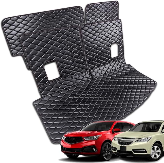 Cargo Mat for 2014-2020 Acura MDX Trunk Mat & 2ND+3RD Row Rear Backrest Mat Cargo Liners (5pcs)