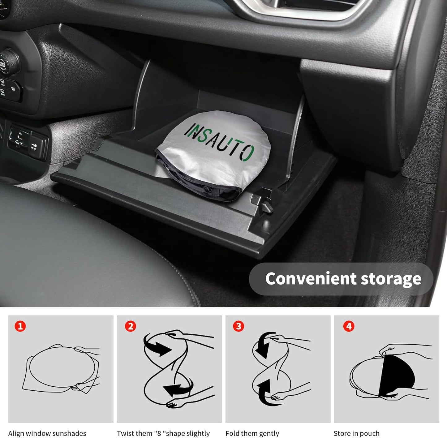 INSAUTO for Highlander Car Windshield Cover Windshield Sun Shade for Toyota Highlander 2020-2025 L LE XLE Limited Platinum Foldable Sunshade Front Window Custom Fit Vehicle Sun Protector