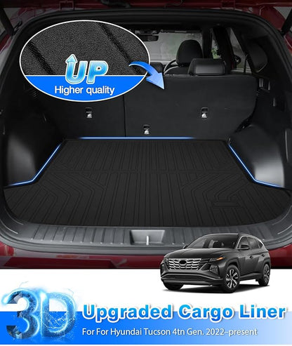 Cartist Floor Mats and Cargo Liner Fit for Hyundai Tucson 2022 2023 2024 2025 2026 (Not for PHEV & Hybrid) All Weather Floor Mat Tucson Accessories Heavy Duty Carpet Protection
