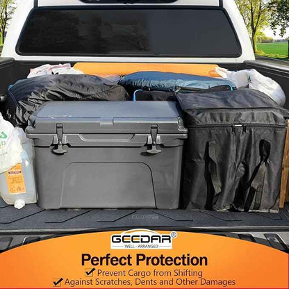 GEEDAR Heavy Duty Rubber Bed Mat for Toyota Tundra 5.5 ft Bed Liner, 2022 2023 2024 2025 Tundra Bed Mat, All Weather 5.5 ft Bed Mat for Toyouta Tundra Accessories, Black