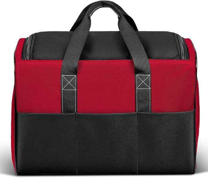 Tool Bags for Men, 17inch Tool Bag Organizer with 6Pockets, Waterproof 600D Fabric Cloth, 16.9 x 11.8 x 9.8 inches, Red and Black, Double Zipper