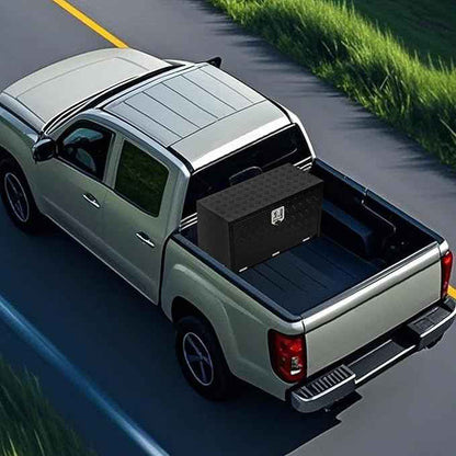 Trailer Tongue Box, Heavy Duty Storage With Lock and Keys, Utility Truck Tool Box Storage Organizer, Tool Chest for Pickup Truck Bed, RV, 36"x12"x12" (18 IN - Black)