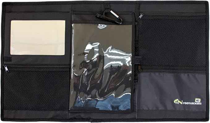 C&N Footlockers LidMate Organizer - 7 Pockets - Plastic Mirror - Metal Carabiner Flashlight - 30" L x 17.5" W