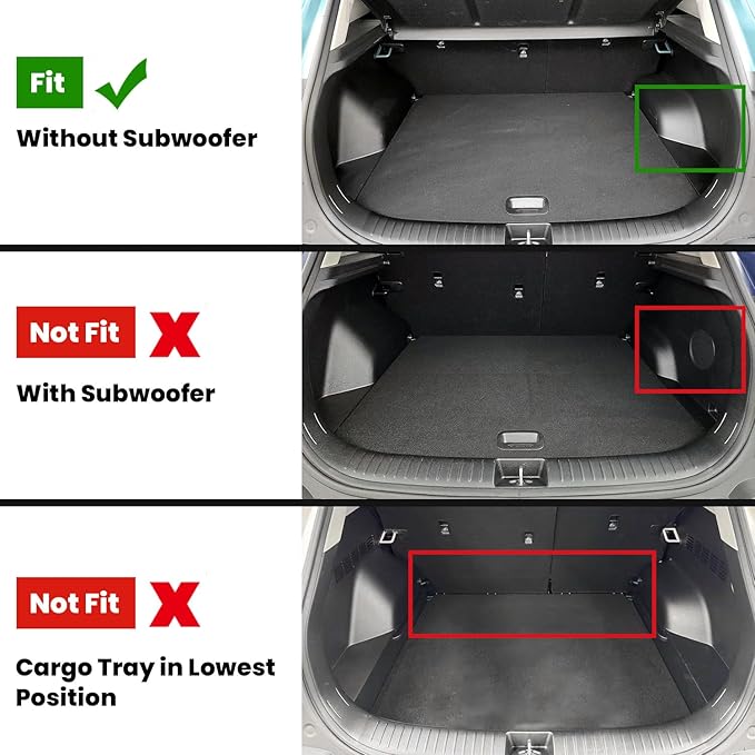 LASFIT Floor Mats & Cargo Mat for Kia Seltos 2026 2025 2024 (Not Fit SX), All Weather TPE Custom Fit Floor Liners 1st&2nd Row Full Set Car Mats Accessoires for Kia Seltos 2024-2026, Black