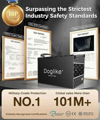 Doglike UNBREAK Armor Dog Car Seat Cover for Back Seat [NO.1 Military-Grade Reinforced Protection], 500LB Ultra-Support Armor Hard Bottom, Waterproof Pet Carseat Dog Hammock for Cars/SUV/Truck XL Size