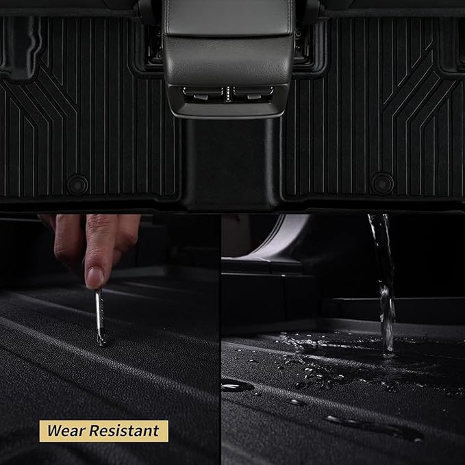 Floor Mats for 2026 Hyundai Palisade Gas Accessories, fit SE、SEL、SEL Convenience、SEL Premium、Limited、XRT、Calligraphy,TPE All Weather Protection Full Coverage Trunk Liner & Floor Liner for Palisade