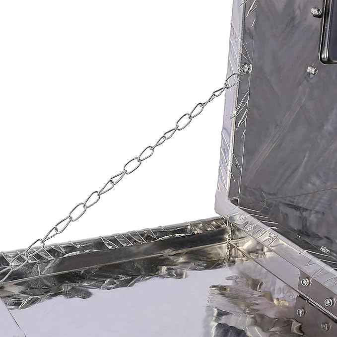 48 Inch Truck Tool Box, Waterproof HeavyDuty Aluminum Tool Box With Lock And Keys, 5 Bar Tread Wide Utility Toolbox For Pick Up Truck Bed Rv Organizer Trailer, 48x15x15inch