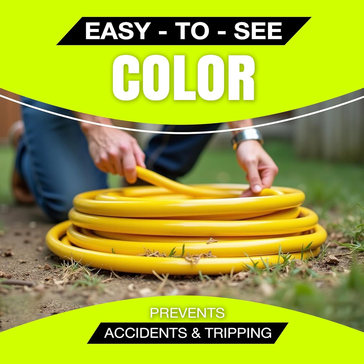 100ft Outdoor/Indoor Extension Cord 12/3 Gauge Extra Heavy Duty 3 Prong SJTW, Waterproof, Flexible Cold-Resistant Long Power Cord,15A 125V 1875W, Yellow by LifeSupplyUSA