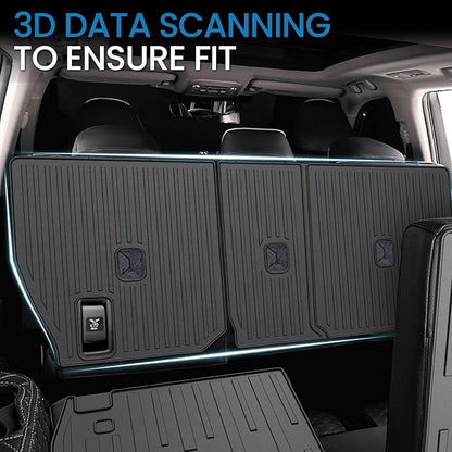 Kick Mats for 2024 2025 2026 Lexus TX 350 with 2nd Row Bench Seat, All Weather TPE Interior 7 Seats Backrest Mats Seat Back Covers Protector Car Mat Accessories for TX350 (2nd Row Kick Mats)