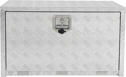 Heavy Duty Aluminum Truck Bed Tool Box,Diamond Plate Waterproof Underbody Toolbox with Sliding Shelf, Lock & Keys, Side Handle, Storage Organizer Chest for Pickup Truck, RV Trailer, Cargo Vehicles