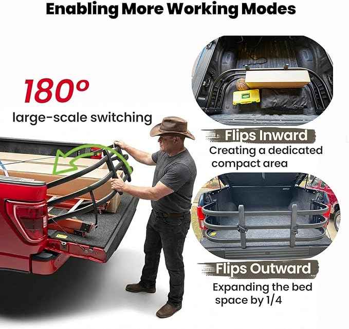 Truck Bed Extender,Aluminum Bilateral Retractable Tailgate Extender,52"-62.6"|23"–26.7"|H18,Fits for Ford F150,Titan,ToyotaTundra,ChevySilverado,GMC Sierra,Ram 1500/2500/3500,with Pair of Brackets