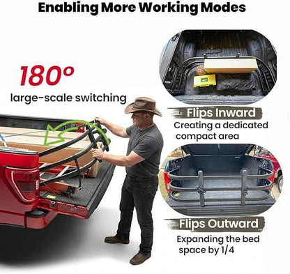Truck Bed Extender,Aluminum Bilateral Retractable Tailgate Extender,52"-62.6"|23"–26.7"|H18,Fits for Ford F150,Titan,ToyotaTundra,ChevySilverado,GMC Sierra,Ram 1500/2500/3500,with Pair of Brackets